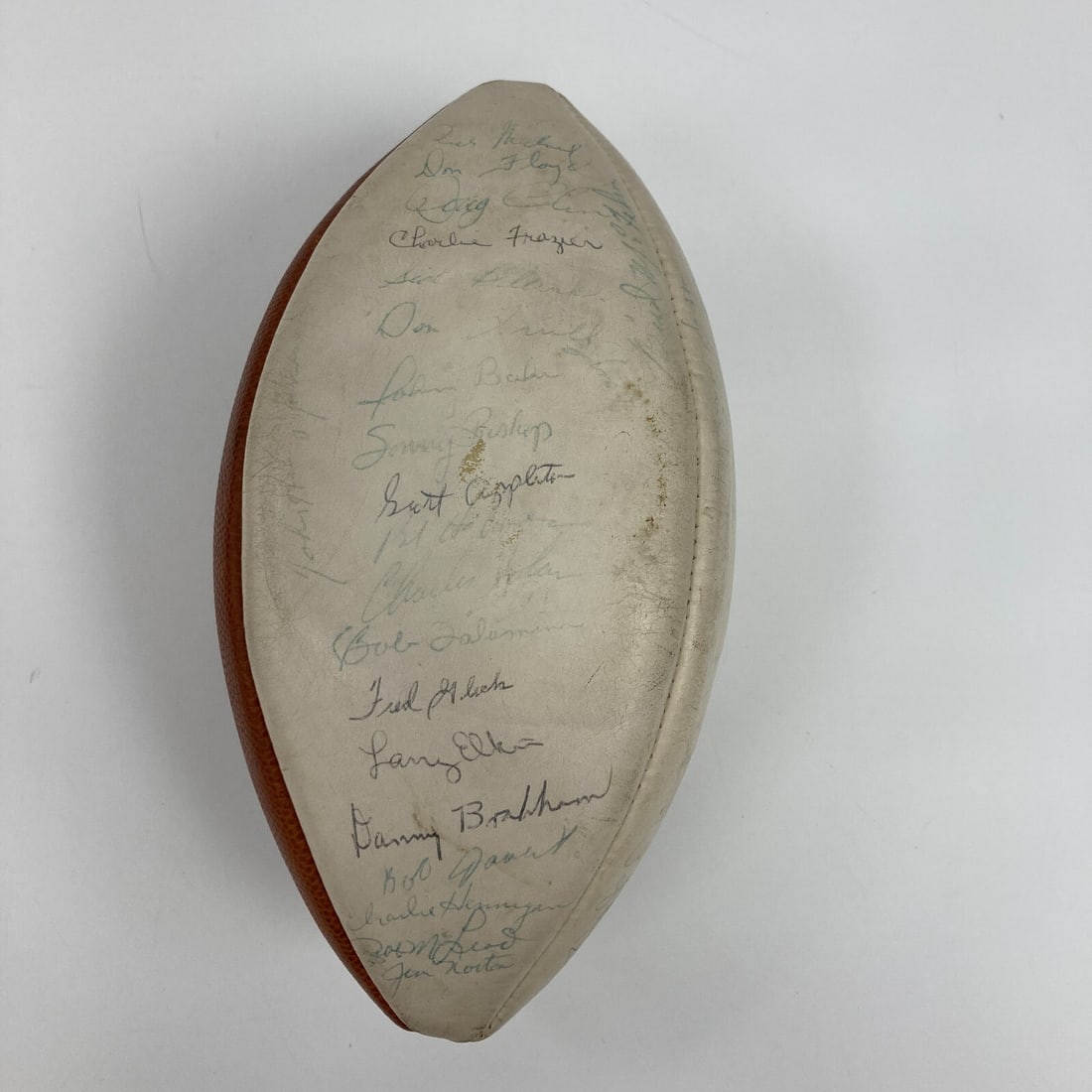 1966 Houston Oilers Team Signed Spalding AFL Football with 50+ Autographs JSA COA: 1966 Houston Oilers Team Signed Spalding AFL Football with 50+ Autographs JSA COA This is a rare team-signed football from the Houston Oilers, representing the final year of the AFL League. The Spaldi