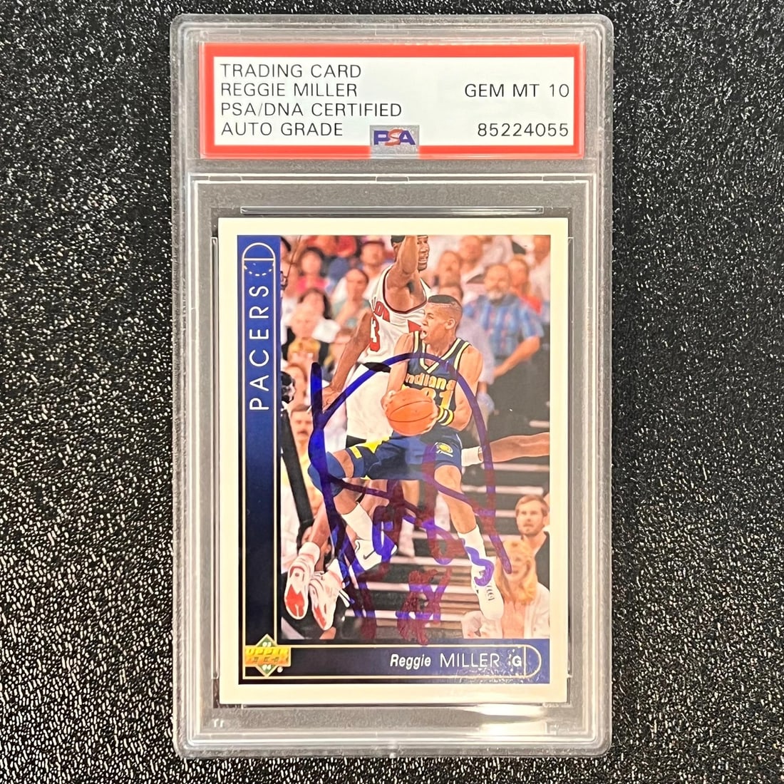 1993 Upper Deck #309 Reggie Miller Autographed Card PSA Authentication: 1993 Upper Deck #309 Reggie Miller Autographed Card PSA Authentication This is a 1993 Upper Deck #309 sports trading card featuring Reggie Miller, a legendary player for the Indiana Pacers. The card i