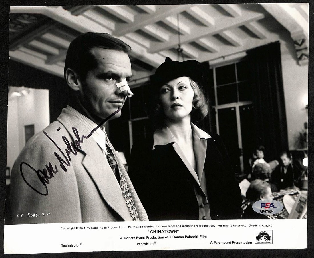 Jack Nicholson autographed Chinatown 8x10 photo with PSA DNA letter (1 of 2)
