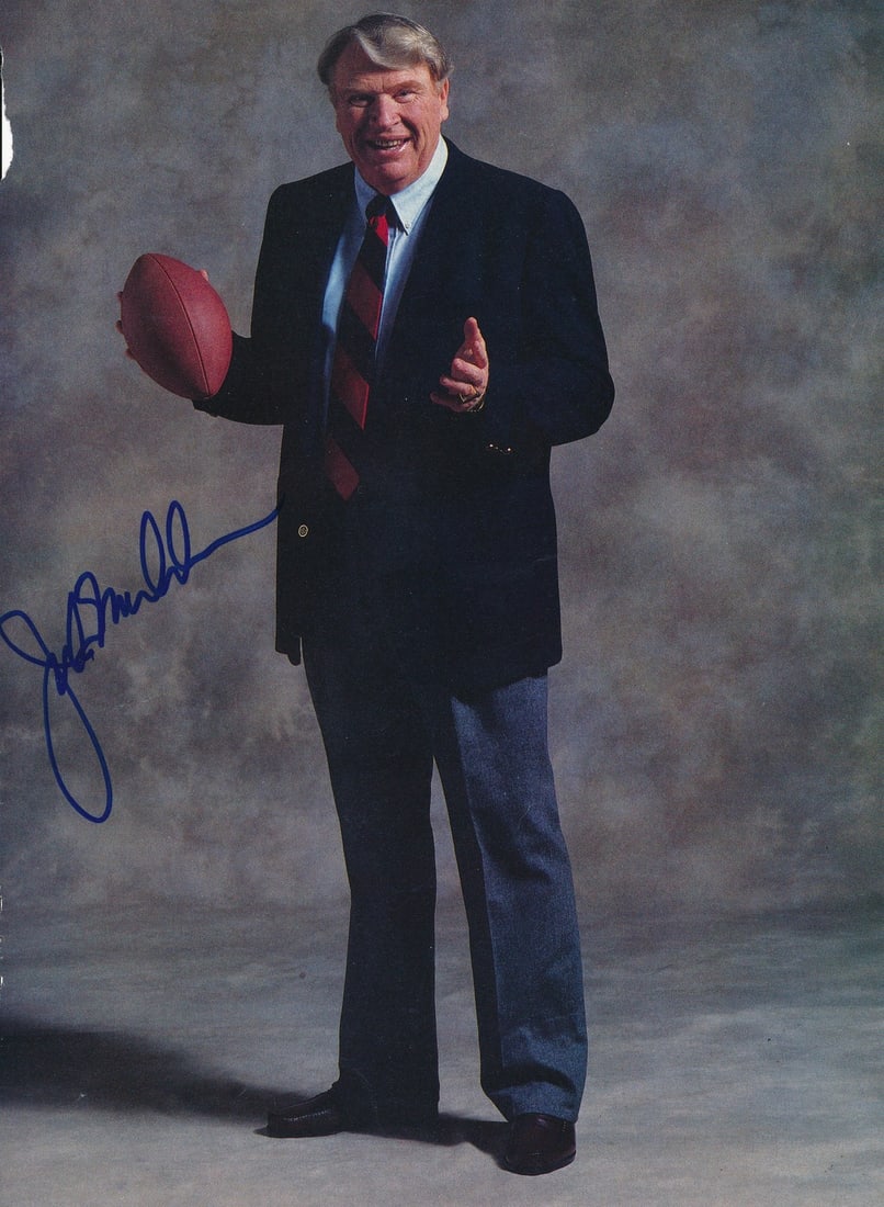 John Madden HOF Autographed 8x10 Photo Raiders BAS Authenticated: John Madden HOF Autographed 8x10 Photo Raiders BAS Authenticated This is an original John Madden Hall of Fame (HOF) signed 8x10 photo featuring the legendary coach of the Oakland Raiders. Authenticate