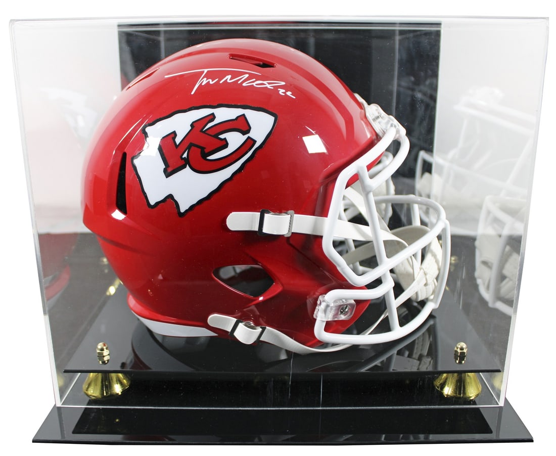 Trent McDuffie Signed Chiefs Full Size Speed Helmet with BAS Authentication: Trent McDuffie Signed Chiefs Full Size Speed Helmet with BAS Authentication This authentic Riddell Full Size Speed Replica Helmet has been personally signed by Trent McDuffie of the Kansas City Chiefs