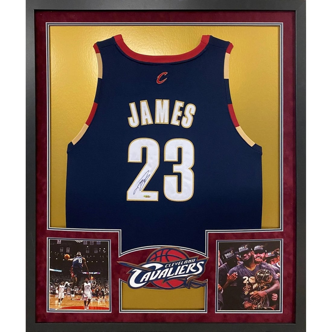 LeBron James Signed Framed Cavaliers Jersey UDA Authenticated: LeBron James Signed Framed Cavaliers Jersey UDA Authenticated Showcase your admiration for basketball legend LeBron James with this framed autographed Cleveland Cavaliers jersey. Authenticated by UDA,