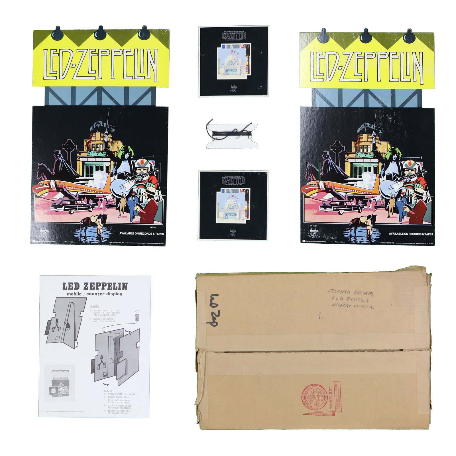 Vintage 1976 Led Zeppelin The Song Remains The Same Mobile Display Set With Box (1 of 11)