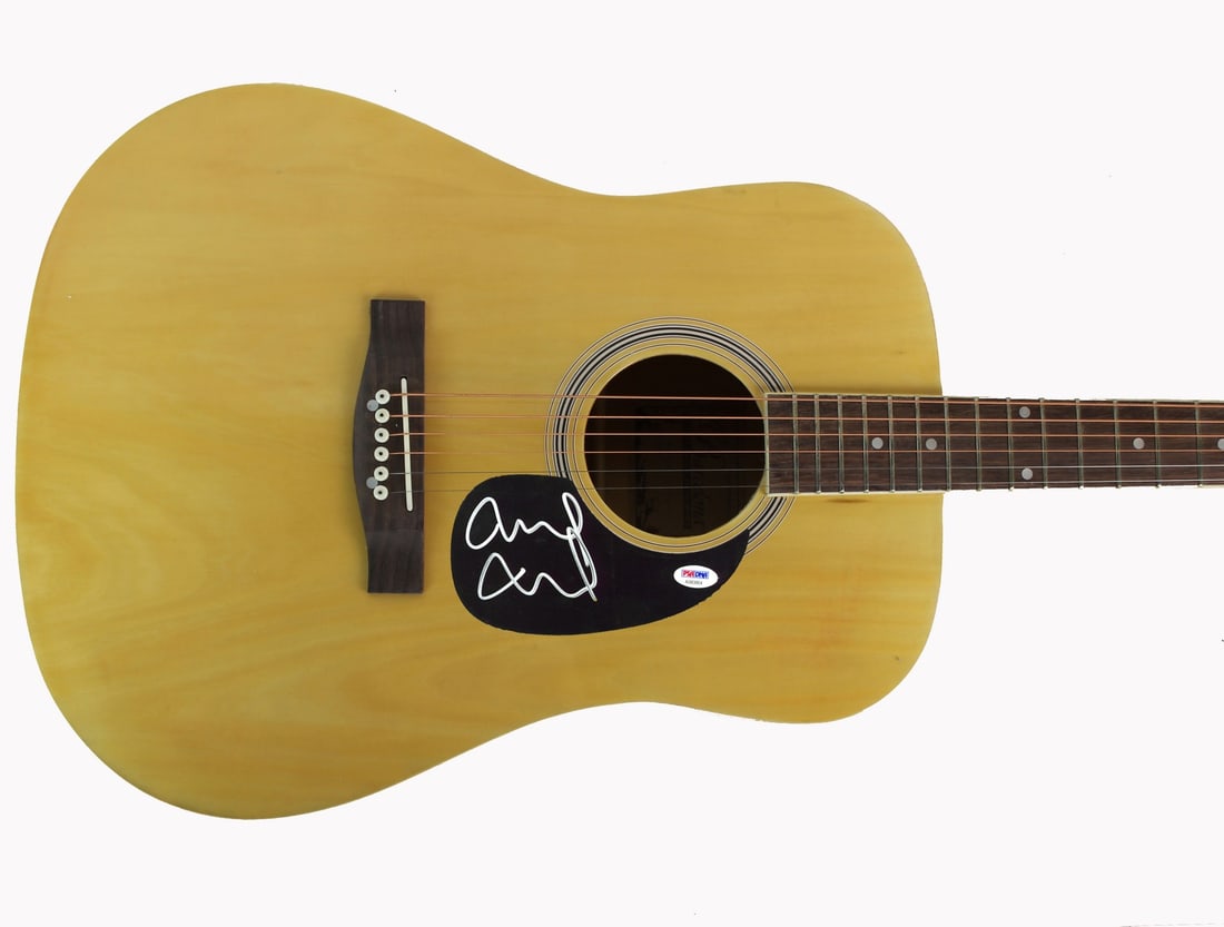 Signed Natural Acoustic Guitar Mike McCready Pearl Jam PSA Certified: Signed Natural Acoustic Guitar Mike McCready Pearl Jam PSA Certified This natural acoustic guitar has been personally signed by Mike McCready of Pearl Jam. The item is authenticated by PSA/DNA and inc