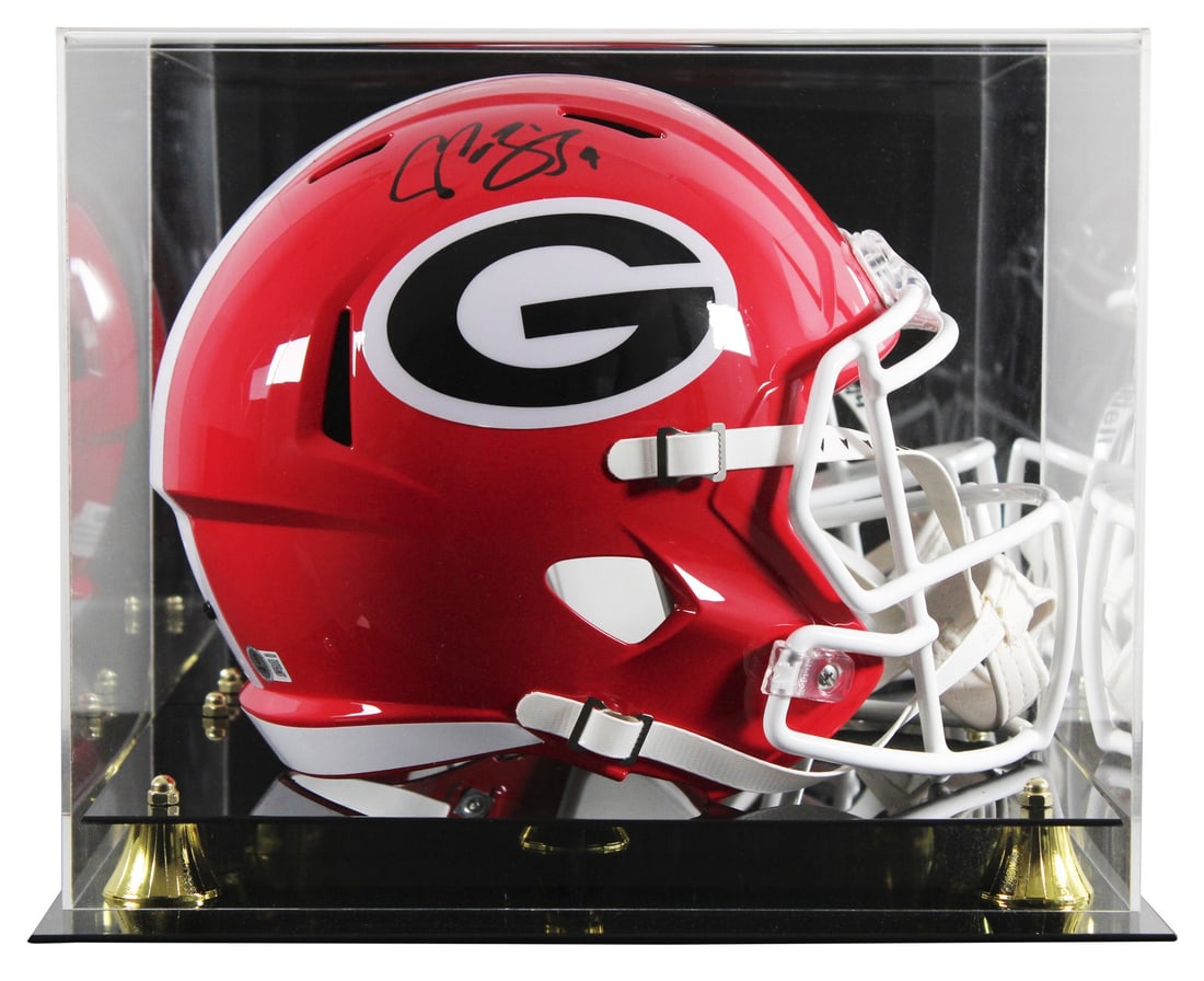 Champ Bailey Autographed Georgia Bulldogs Speed Replica Helmet With BAS Witnessed Case: Champ Bailey Autographed Georgia Bulldogs Speed Replica Helmet With BAS Witnessed Case This Riddell full size Speed Replica helmet features the Georgia Bulldogs branding and has been personally signed