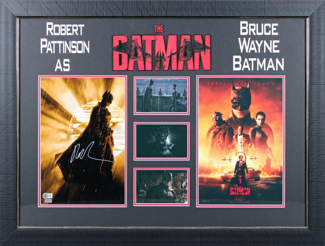 Robert Pattinson Signed 11x14 Framed Photo The Batman BAS Authenticated: Robert Pattinson Signed 11x14 Framed Photo The Batman BAS Authenticated This stunning 11x14 framed photograph features a personally signed autograph from Robert Pattinson, known for his role in The Ba