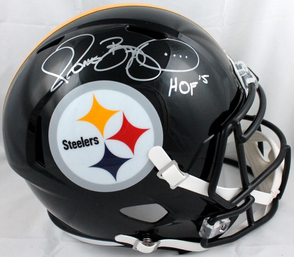 Jerome Bettis autographed Steelers full size speed helmet Beckett Holo (1 of 7)