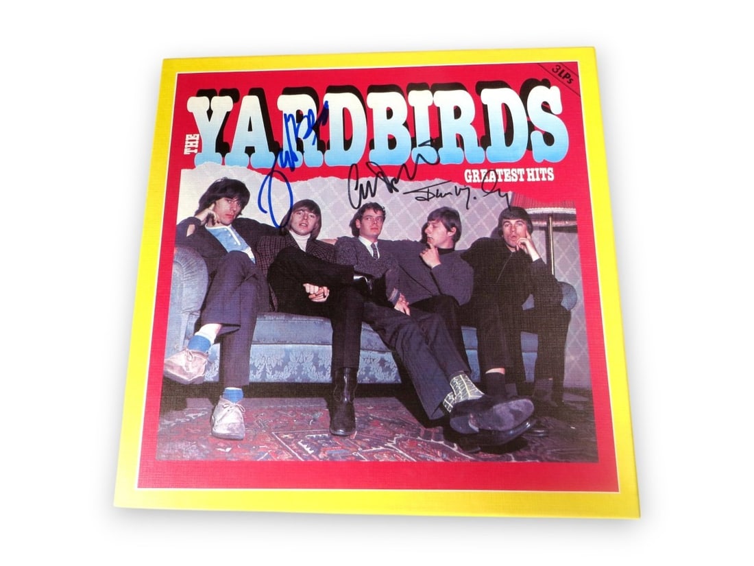 The Yardbirds Multi Signed Album Cover Jeff Beck Chris Dreja Jim McCarty Beckett Authenticated: The Yardbirds Multi Signed Album Cover Jeff Beck Chris Dreja Jim McCarty Beckett Authenticated This unique collectible features the multi-signed album box cover of The Yardbirds, autographed by legend