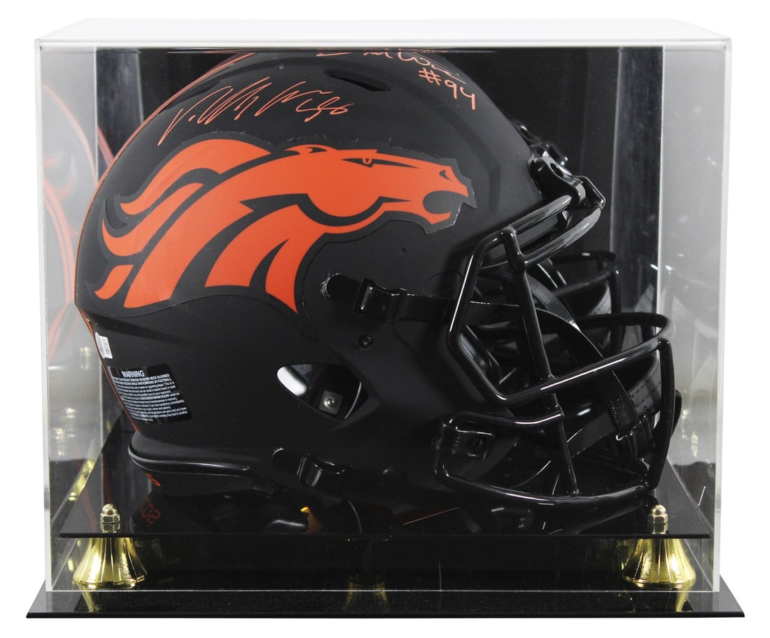 DeMarcus Ware Von Miller Signed Eclipse Full Size Helmet with BAS Authentication: DeMarcus Ware Von Miller Signed Eclipse Full Size Helmet with BAS Authentication This autographed alternate Eclipse Riddell Full Size Speed Proline Helmet has been personally signed by NFL stars DeMar