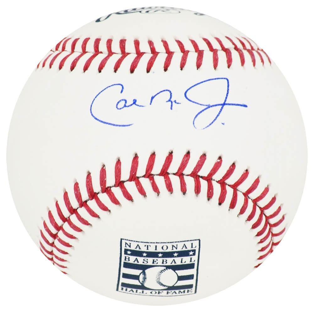 Cal Ripken Jr Signed Rawlings MLB Baseball with Fanatics COA: Cal Ripken Jr Signed Rawlings MLB Baseball with Fanatics COA This authentic Cal Ripken Jr. signed Rawlings Hall of Fame logo official MLB baseball is a must-have for any baseball fan. The ball feature