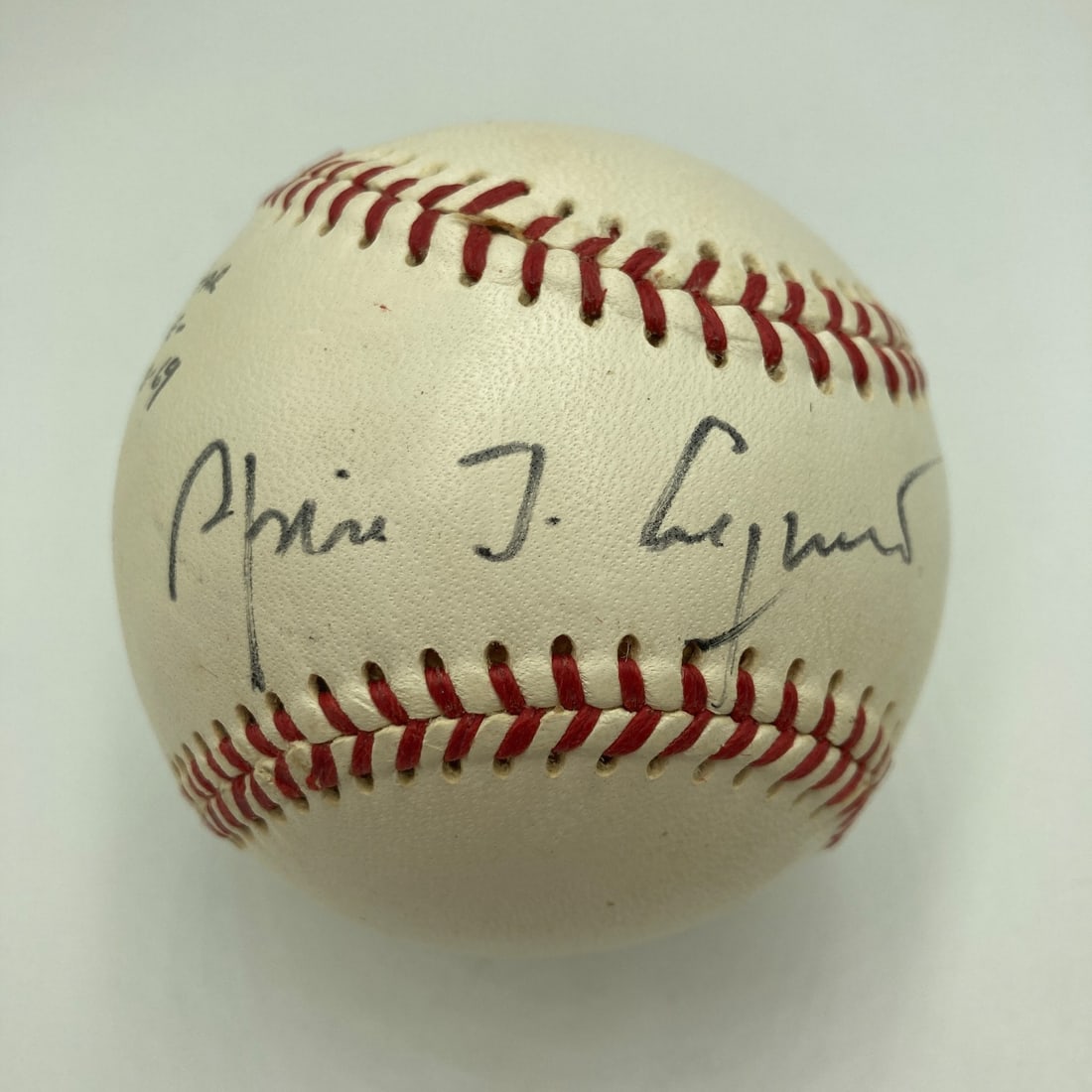 Spiro Agnew Signed 1969 American League Baseball with JSA COA: Spiro Agnew Signed 1969 American League Baseball with JSA COA This official American League baseball, signed by Spiro Agnew, the 39th Vice President of the United States, is a remarkable collectible f
