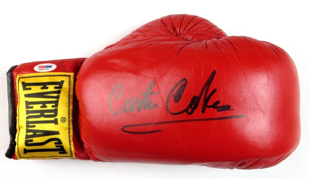 Curtis Cokes Autographed Everlast Boxing Glove PSA Authenticated: Curtis Cokes Autographed Everlast Boxing Glove PSA Authenticated This is an authentic Everlast boxing glove signed by legendary champion Curtis Cokes. The glove has been authenticated by Professional 