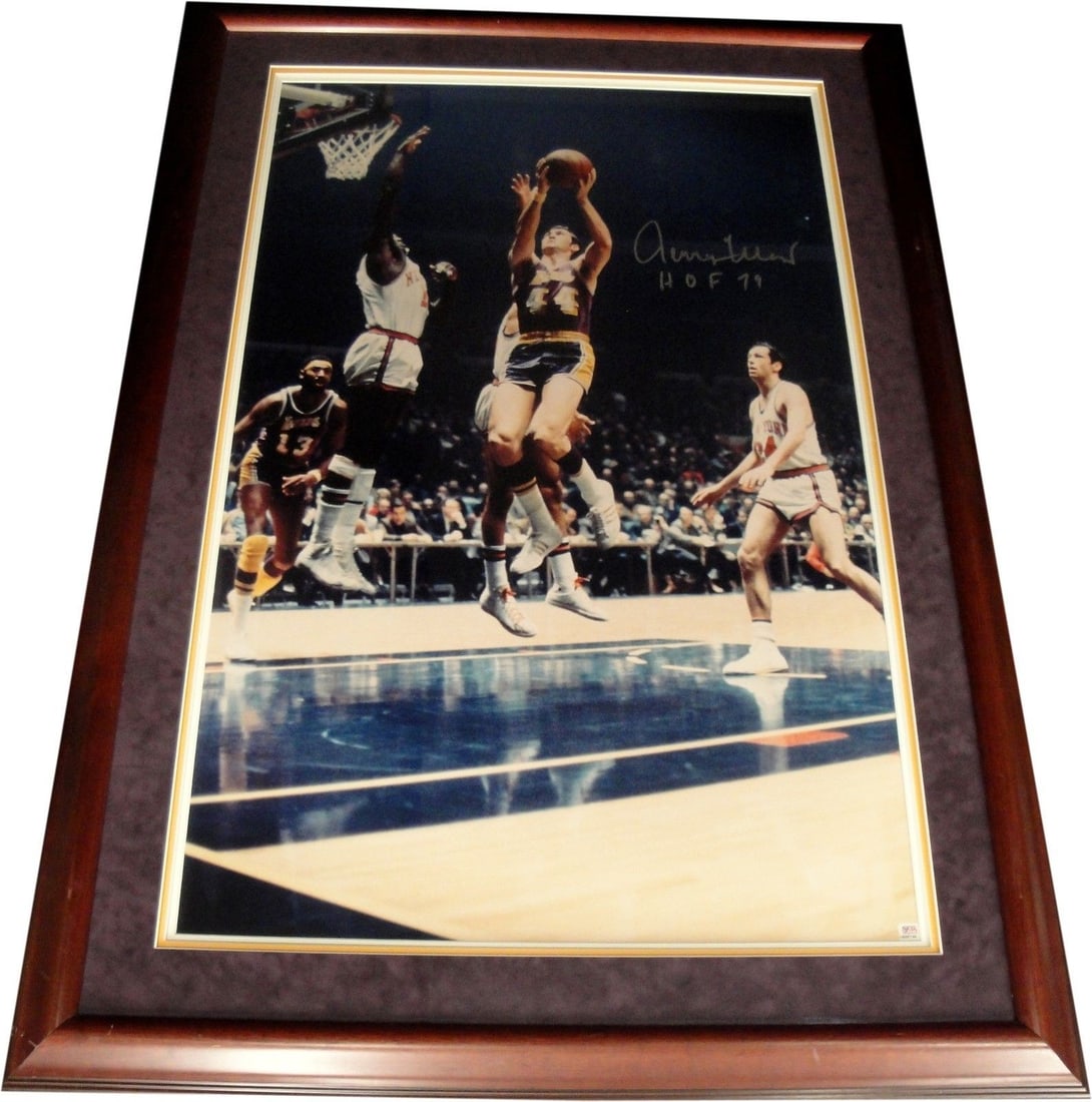 Framed Jerry West Lakers Original Signed 20x30 Photo: Framed Jerry West Lakers Original Signed 20x30 Photo This is a large, custom-framed 20x30 photo of Jerry West from the Los Angeles Lakers. The photo is signed and comes in an attractive frame. Please 