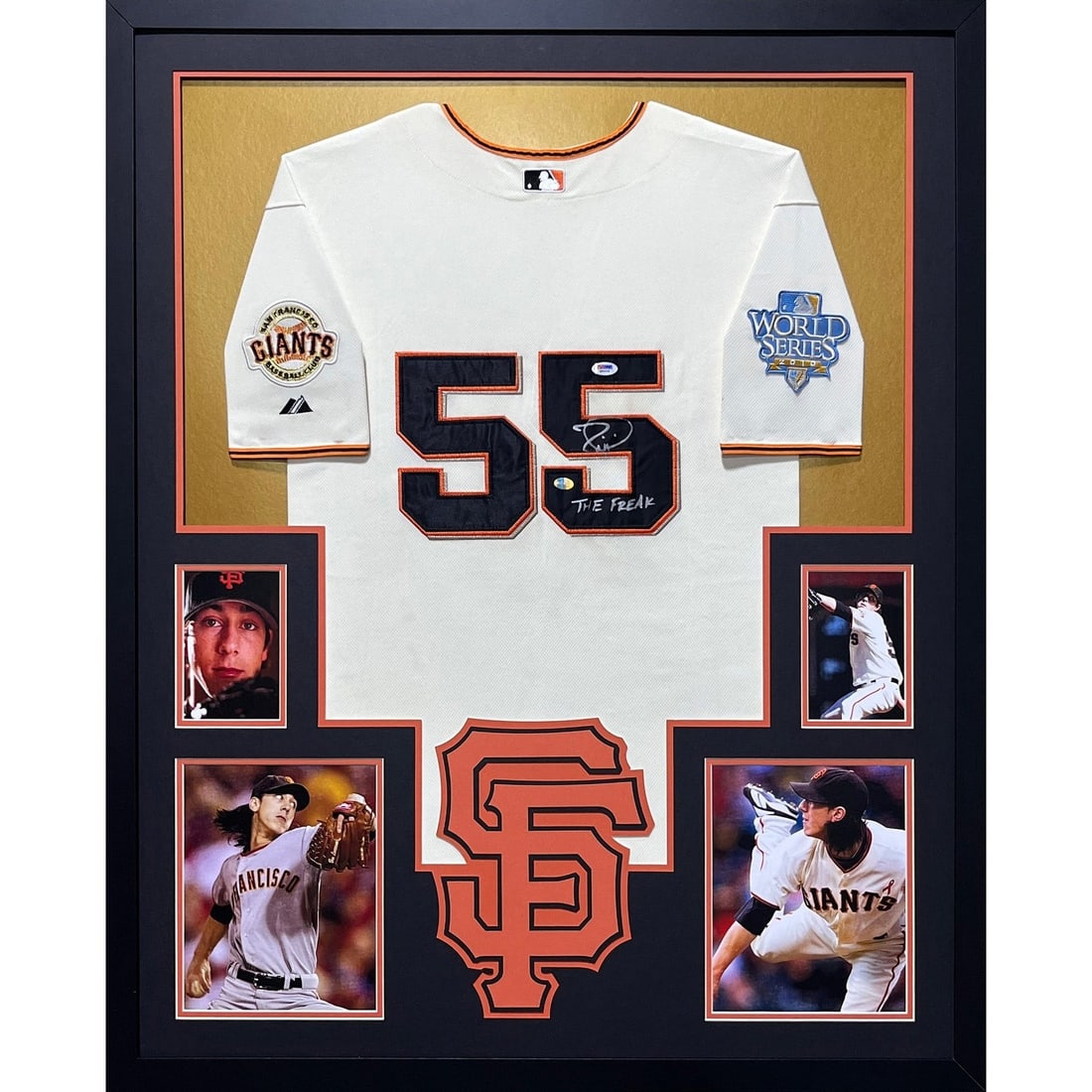 Tim Lincecum Signed Framed Jersey PSA/DNA San Francisco Giants: Tim Lincecum Signed Framed Jersey PSA/DNA San Francisco Giants This autographed Tim Lincecum jersey is professionally framed and features the iconic San Francisco Giants logo. Authenticated by PSA/DNA