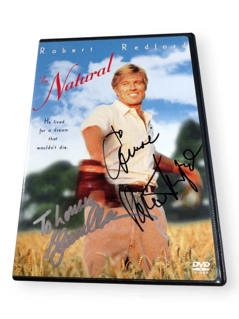 Robert Redford Glenn Close Signed DVD Cover The Natural Beckett Authenticated: Robert Redford Glenn Close Signed DVD Cover The Natural Beckett Authenticated This is an original DVD cover of "The Natural" featuring the autographs of Robert Redford and Glenn Close. The item has be