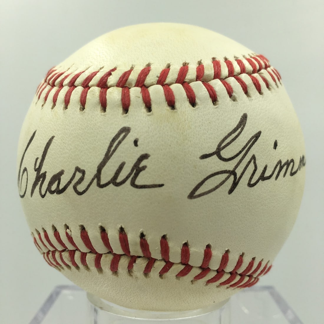 Charlie Grimm Autographed Baseball Chicago Cubs PSA DNA Authentic: Charlie Grimm Autographed Baseball Chicago Cubs PSA DNA Authentic This is a stunning autographed baseball signed by Charlie Grimm, the former manager of the Chicago Cubs. The signature has been authen