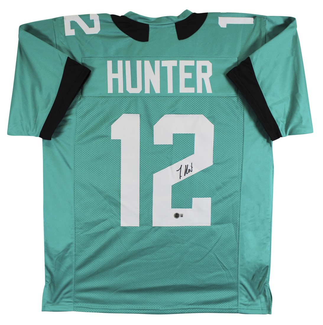 Travis Hunter Signed Teal Pro Style Jersey BAS Witnessed Jacksonville Jaguars: Travis Hunter Signed Teal Pro Style Jersey BAS Witnessed Jacksonville Jaguars This authentic teal Pro Style jersey has been personally signed by Travis Hunter of the Jacksonville Jaguars. It features 