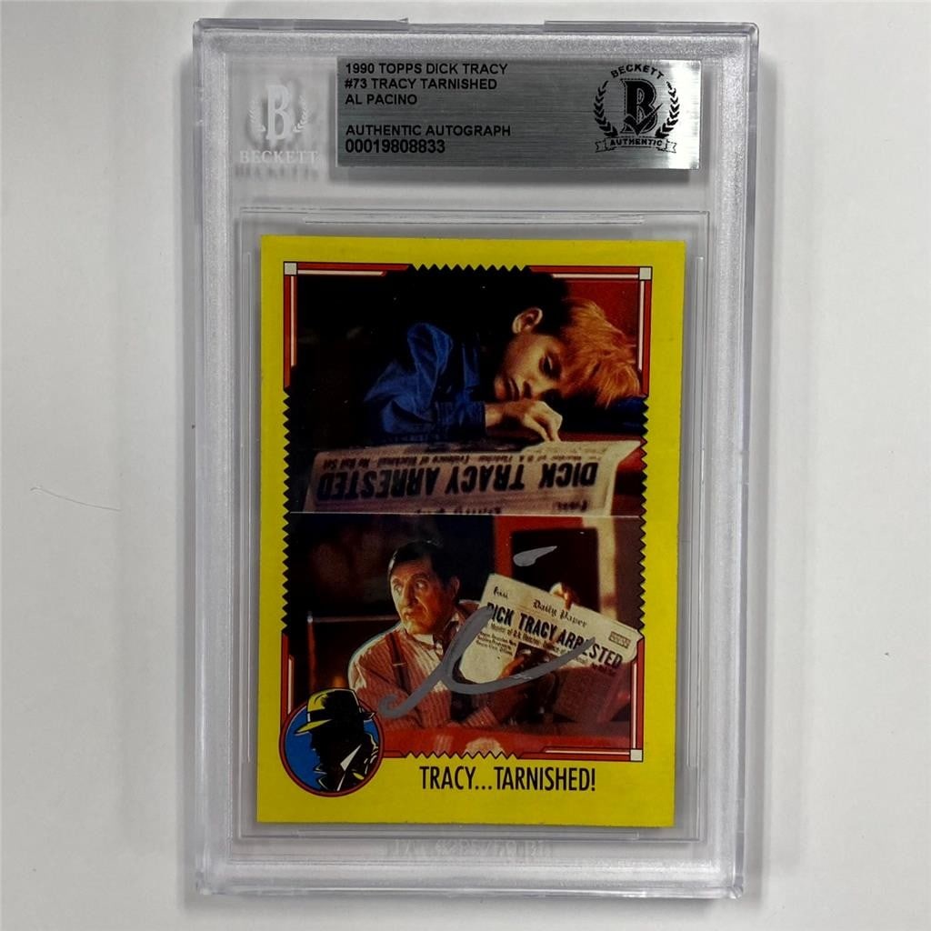 1990 Topps Dick Tracy Big Boy Caprice Al Pacino PSA autograph card: 1990 Topps Dick Tracy Big Boy Caprice Al Pacino PSA autograph card This is an original 1990 Topps Dick Tracy #73 Big Boy Caprice non-sport trading card, autographed by Al Pacino. The card features a h