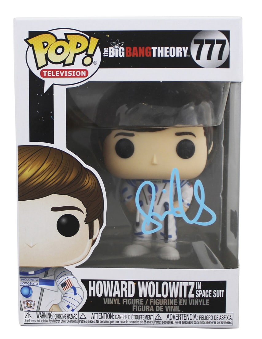 Howard Wolowitz Autographed Funko Pop 777 with Beckett Authentication: Howard Wolowitz Autographed Funko Pop 777 with Beckett Authentication This is a pre-owned Funko Pop Vinyl Figure of Howard Wolowitz (#777) from The Big Bang Theory, personally signed by Simon Helberg.