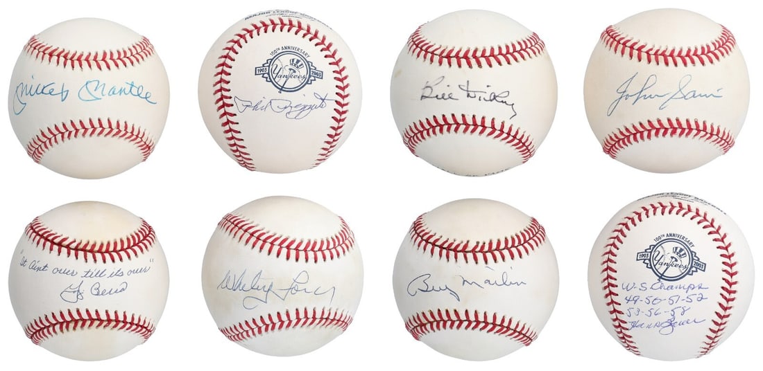 1953 New York Yankees Team Signed Baseball Collection 35 Balls JSA Authenticated (1 of 18)