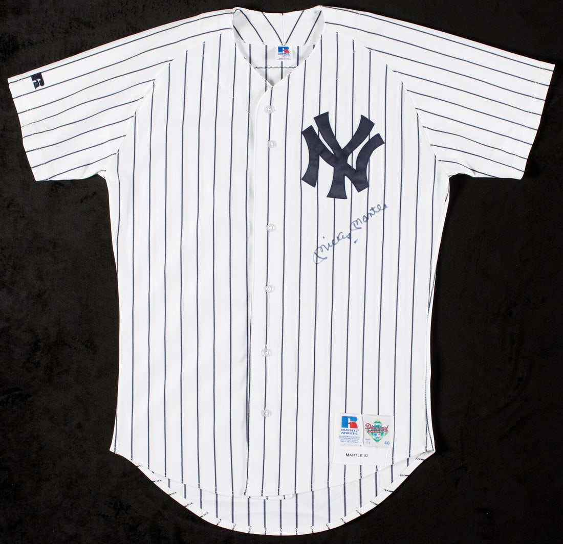Mickey Mantle Signed 1992 Yankees Jersey with Beckett COA: Mickey Mantle Signed 1992 Yankees Jersey with Beckett COA Celebrate the legacy of baseball legend Mickey Mantle with this authentic signed jersey from the 1992 New York Yankees Old Timers Day. This or