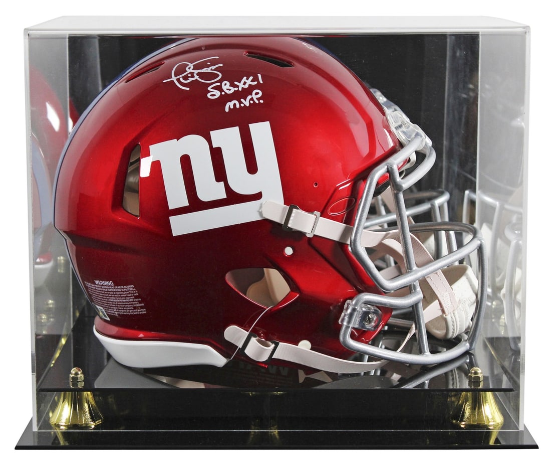 Phil Simms Signed New York Giants Helmet SB XXI MVP BAS Authenticated: Phil Simms Signed New York Giants Helmet SB XXI MVP BAS Authenticated This is an autographed alternate flash Riddell full-size Speed Proline helmet, personally signed by Phil Simms, the legendary quar