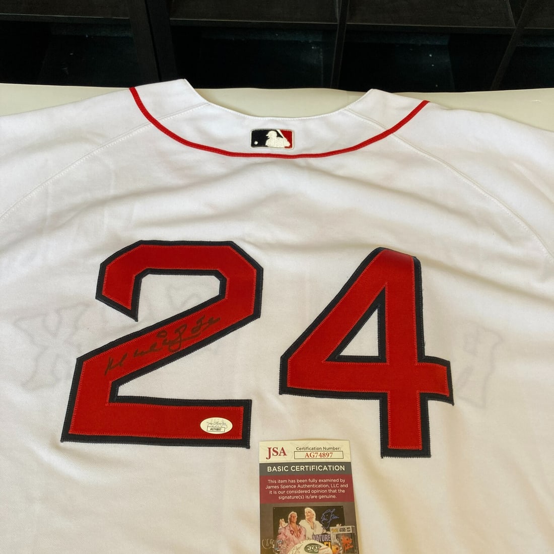 Manny Ramirez Signed 2005 Boston Red Sox Game Used Jersey JSA MEARS COA: Manny Ramirez Signed 2005 Boston Red Sox Game Used Jersey JSA MEARS COA Own a piece of baseball history with this authentic Manny Ramirez signed game-used jersey from the 2005 Boston Red Sox season. T