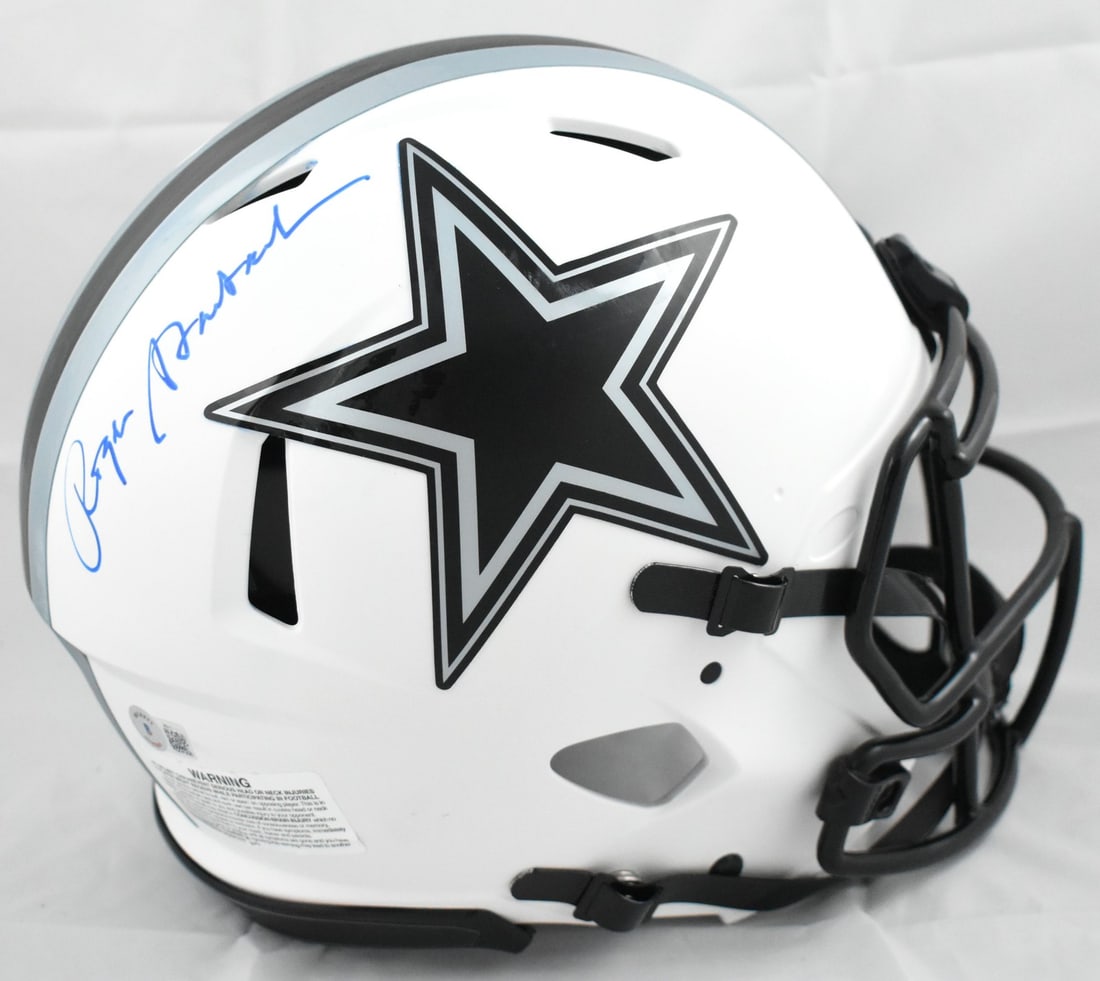 Dallas Cowboys helmet signed by Roger Staubach Beckett hologram (1 of 5)