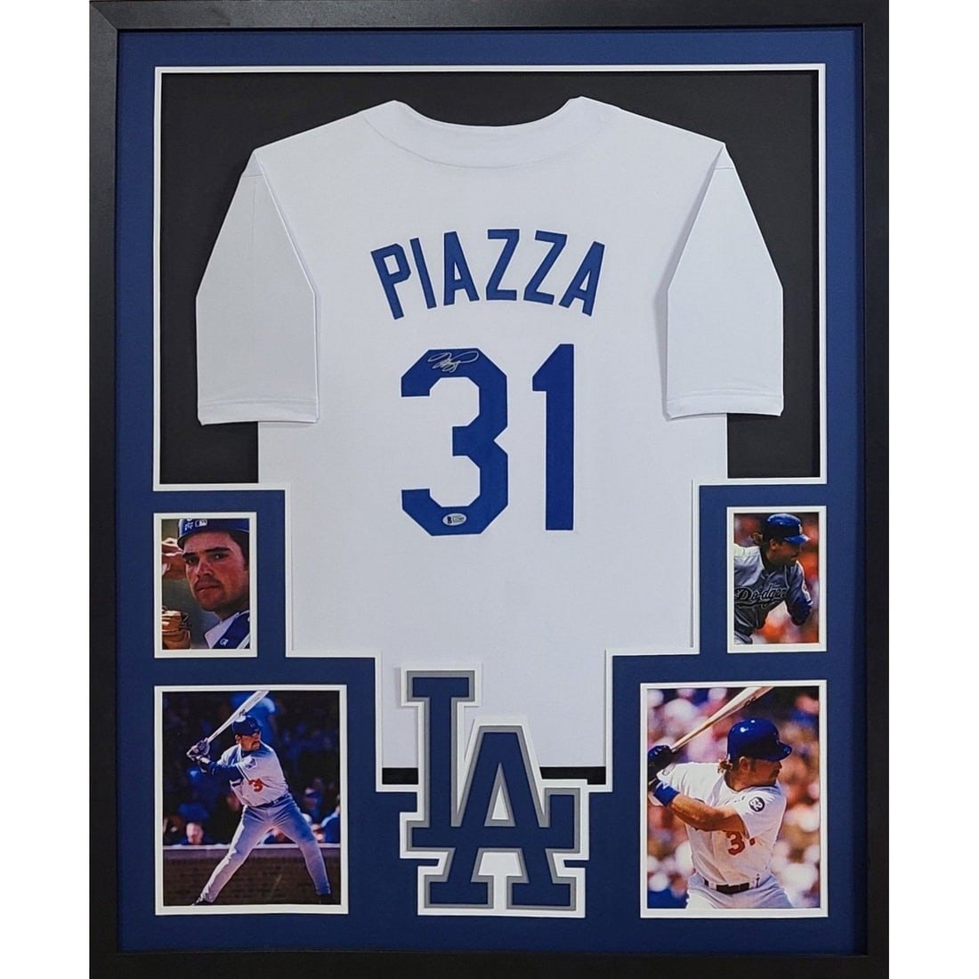 Mike Piazza Signed Framed Jersey Beckett Authenticated LA Dodgers: Mike Piazza Signed Framed Jersey Beckett Authenticated LA Dodgers This autographed Mike Piazza framed jersey is a must-have for any Los Angeles Dodgers fan. Authenticated by Beckett, a leader in sport