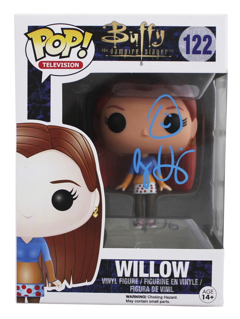 Willow #122 Funko Pop Signed by Alyson Hannigan JSA Authenticated: Willow #122 Funko Pop Signed by Alyson Hannigan JSA Authenticated This pre-owned Willow #122 Funko Pop Vinyl Figure from Buffy the Vampire Slayer has been personally signed by Alyson Hannigan. The aut