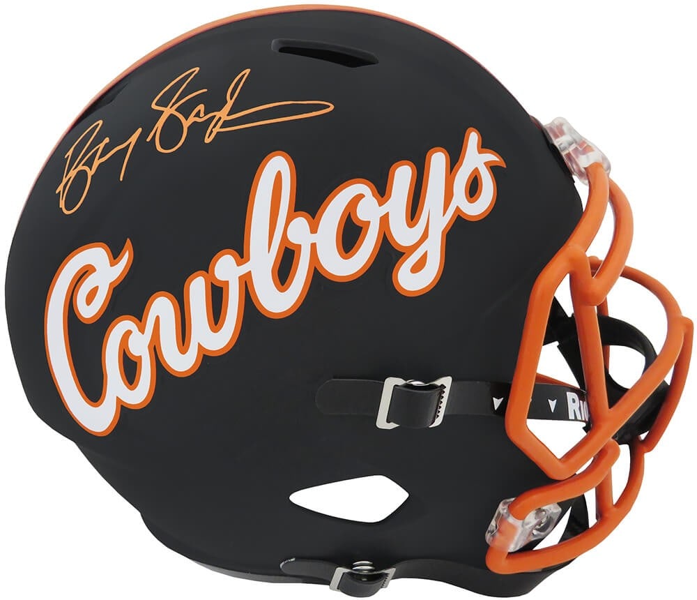 Oklahoma State Cowboys Full Size Replica Helmet Signed by Barry Sanders with COA (1 of 1)