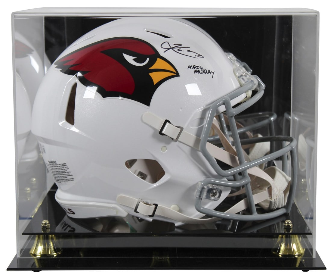 Kyler Murray Signed Arizona Cardinals Helmet with Hail Murray Inscription BAS: Kyler Murray Signed Arizona Cardinals Helmet with Hail Murray Inscription BAS Celebrate a remarkable moment in sports history with this autographed Arizona Cardinals Full Size Speed Proline Helmet, pe