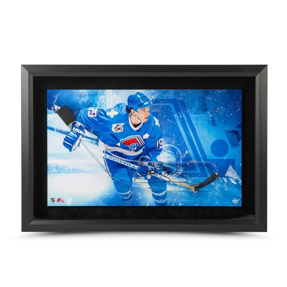 Joe Sakic Signed 17x25 Photo Framed Upper Deck Nordiques: Joe Sakic Signed 17x25 Photo Framed Upper Deck Nordiques Celebrate the legacy of hockey legend Joe Sakic with this stunning autographed 17x25 photo, beautifully framed and featuring an acrylic stick b
