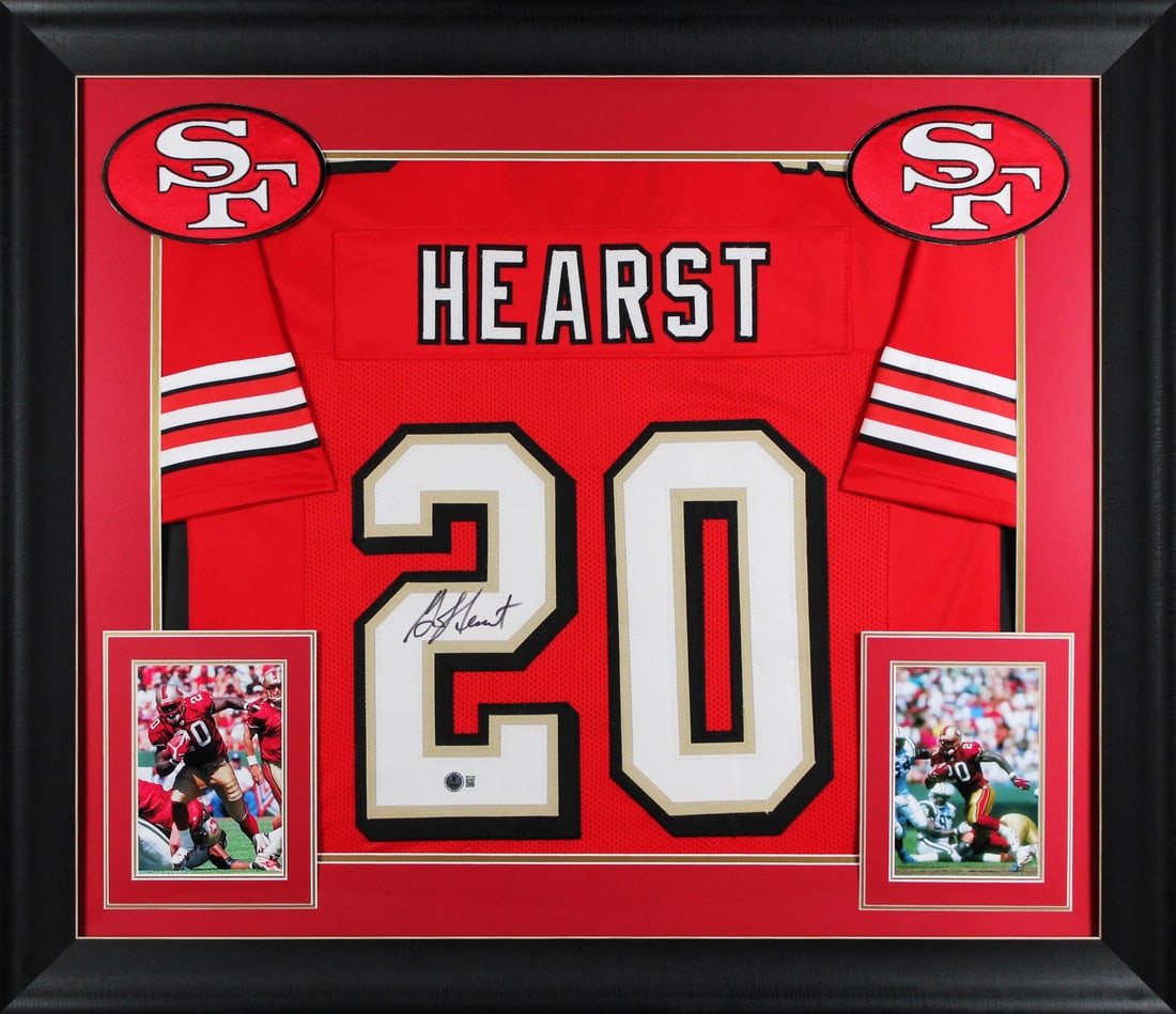 Garrison Hearst Signed San Francisco 49ers Framed Jersey BAS Witnessed (1 of 2)