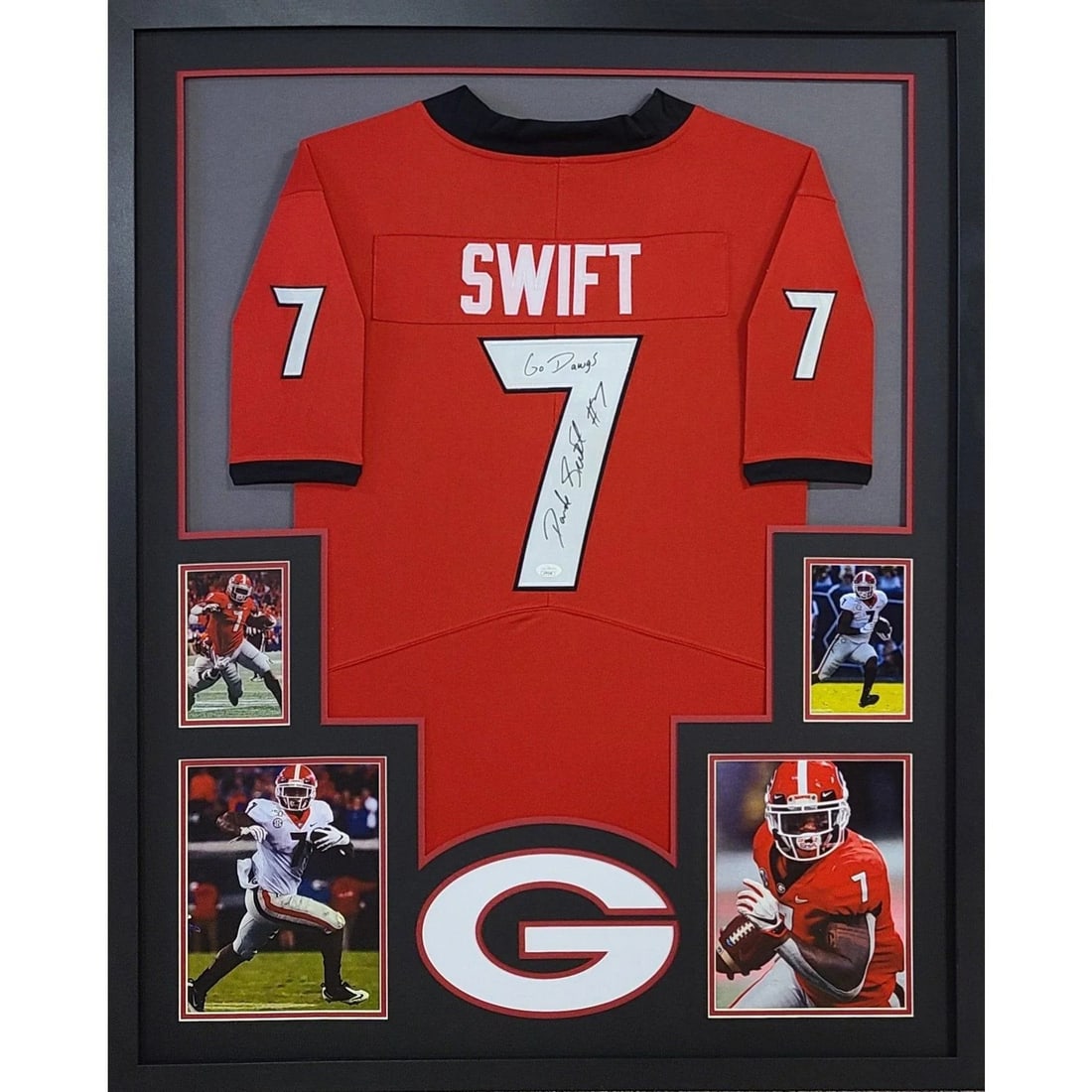 Framed D'Andre Swift Autographed Georgia Bulldogs Jersey JSA (1 of 3)