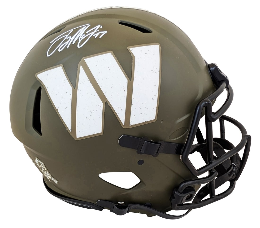 Terry McLaurin Signed Washington Commanders Full Size Helmet BAS Witnessed (1 of 3)