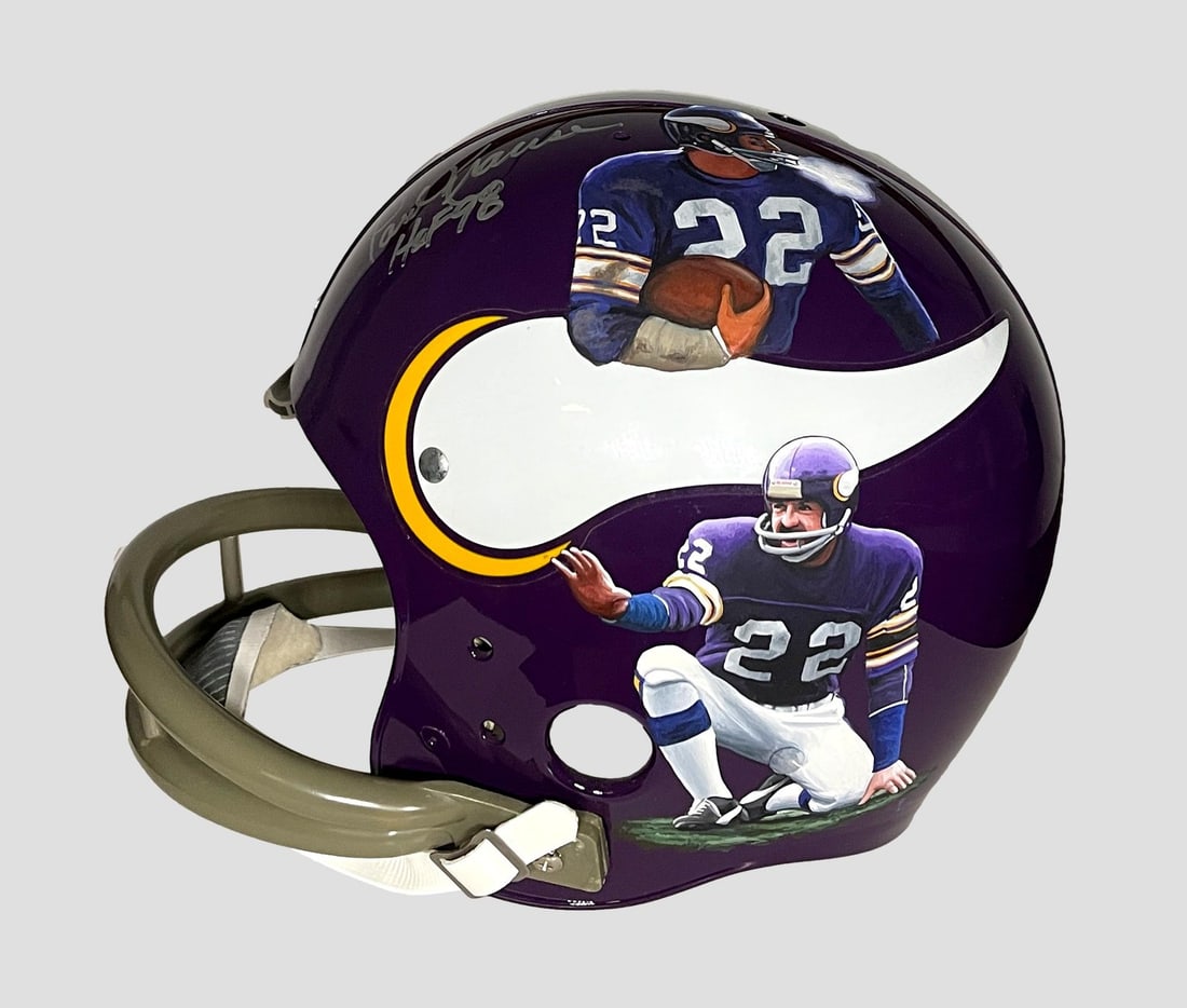 Hand Painted Paul Krause Signed Vikings Full Size Football Helmet PSA/DNA Authenticated (1 of 6)
