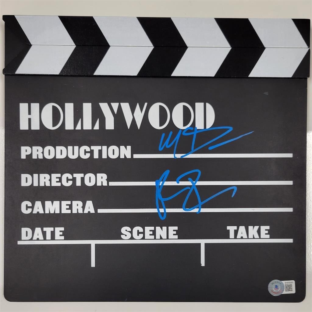 Stranger Things Clapper Board Signed by Duffer Brothers Beckett Authenticated: Stranger Things Clapper Board Signed by Duffer Brothers Beckett Authenticated This original clapper board from the television series Stranger Things is signed by the Duffer Brothers. The autograph is 