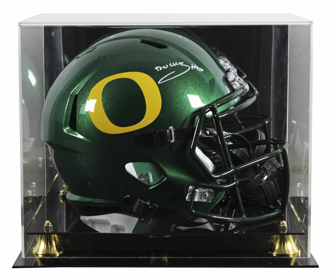 Bucky Irving Signed Oregon Ducks Full Size Helmet with BAS Authentication: Bucky Irving Signed Oregon Ducks Full Size Helmet with BAS Authentication This authentic Riddell Full Size Speed Rep Helmet has been personally signed by Bucky Irving, a standout player for the Oregon