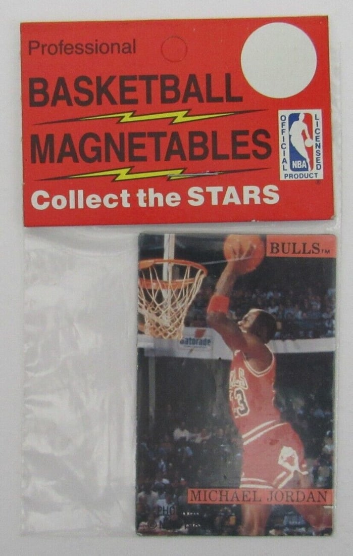 Sealed Magnetables Trading Card Michael Jordan Chicago Bulls 1989 PSA Original: Sealed Magnetables Trading Card Michael Jordan Chicago Bulls 1989 PSA Original This is a rare original vintage 1989 Magnetables trading card featuring the legendary Michael Jordan of the Chicago Bulls