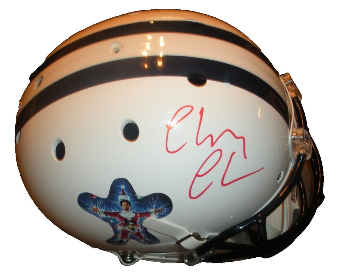Chevy Chase Signed Christmas Vacation Replica Helmet with Beckett COA (1 of 2)