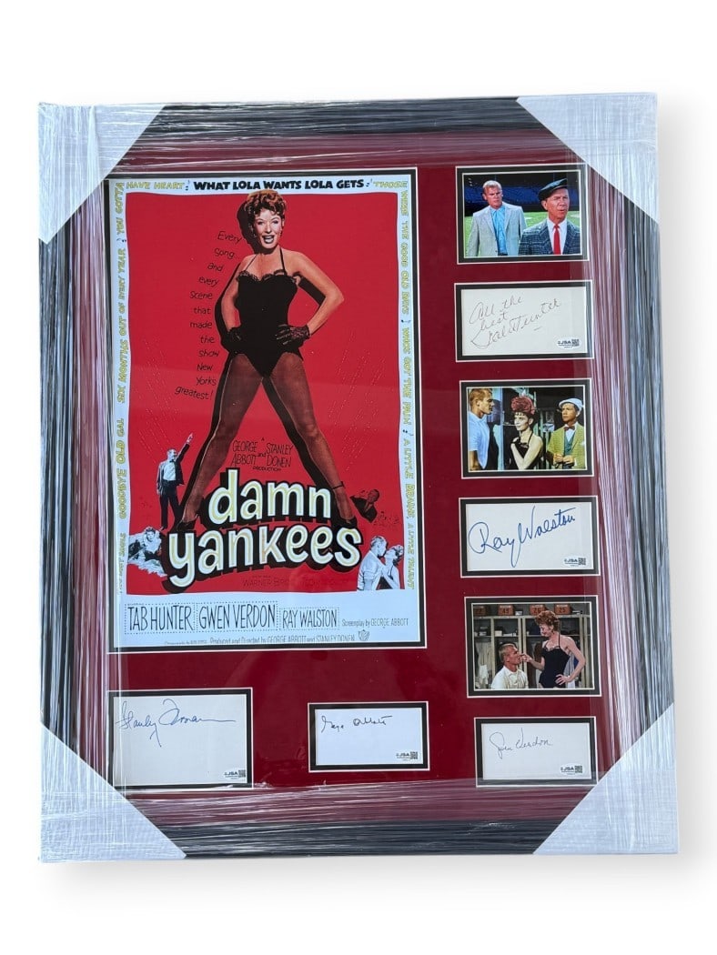 Framed Damn Yankees Cast Autograph Display With JSA Authentication (1 of 5)