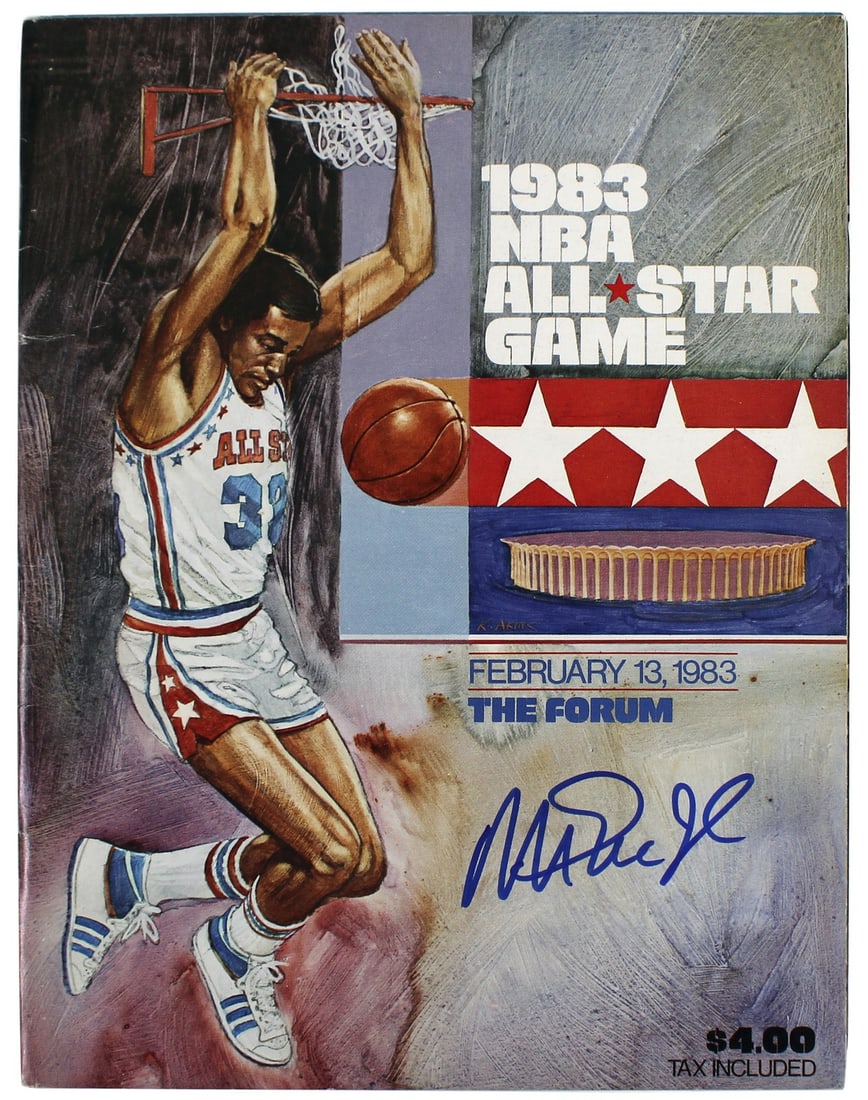 Magic Johnson Signed 1983 NBA All Star Program BAS Witnessed Los Angeles Lakers (1 of 5)