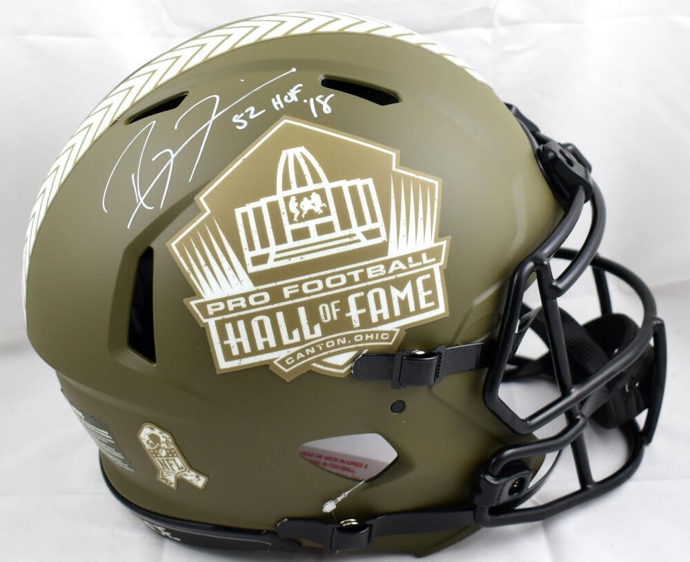 Beckett authenticated Ray Lewis Ravens speed helmet HOF salute to service (1 of 10)