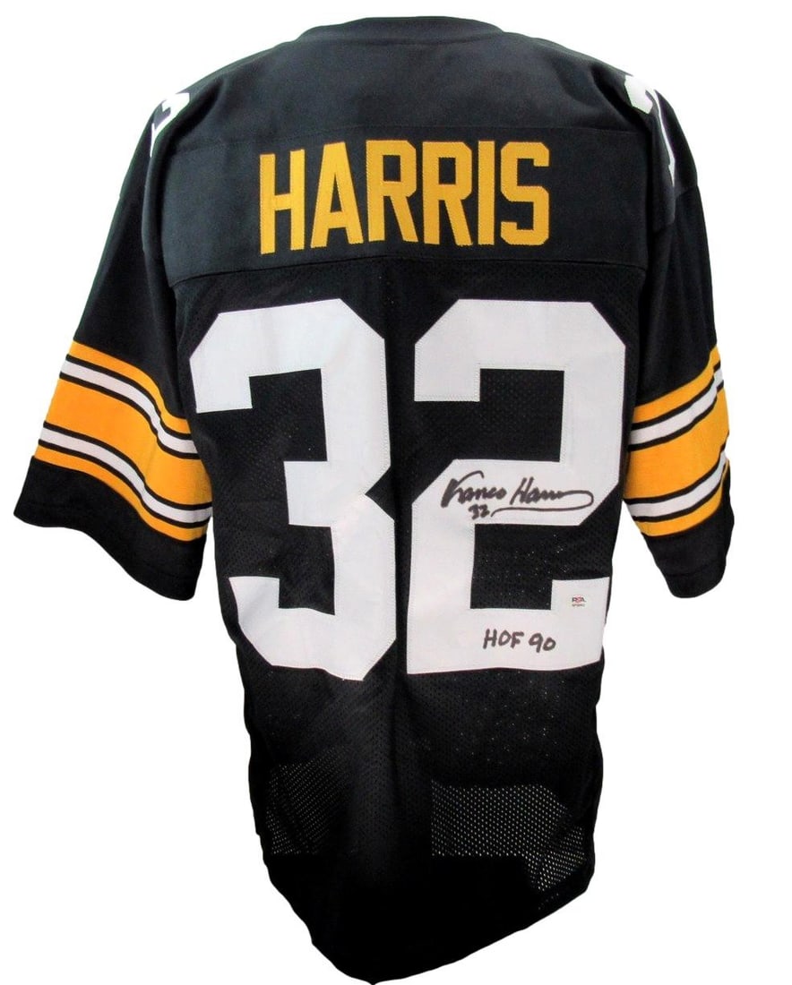 Franco Harris autographed Steelers custom football jersey PSA DNA HOF 90 XL (1 of 5)