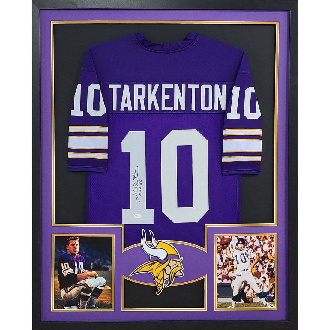 Fran Tarkenton Signed Framed Jersey JSA Certified Minnesota Vikings (1 of 3)