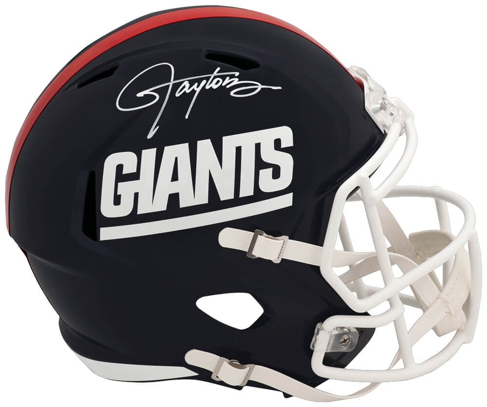 Lawrence Taylor autographed Giants throwback Riddell full size replica helmet (1 of 1)