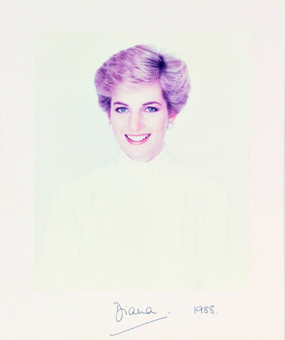 Princess Diana 1988 Signed 10x12 Mounted Photo with BAS COA: Princess Diana 1988 Signed 10x12 Mounted Photo with BAS COA This stunning 10x12 mounted photo, personally signed by Princess Diana, features the inscription "1988" and is accompanied by a Certificate 