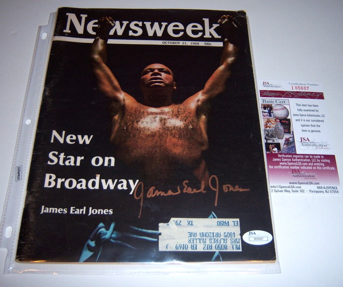 James Earl Jones Signed Newsweek Broadway Photo with JSA COA (1 of 1)