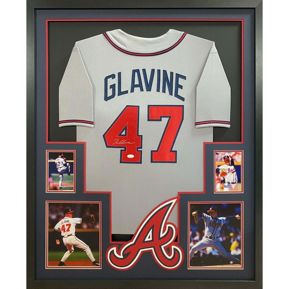 Tom Glavine Signed Framed Jersey Atlanta Braves JSA Authenticated 42x34: Tom Glavine Signed Framed Jersey Atlanta Braves JSA Authenticated 42x34 Celebrate the legacy of baseball with this stunning framed jersey signed by Tom Glavine, a renowned Atlanta Braves pitcher. This
